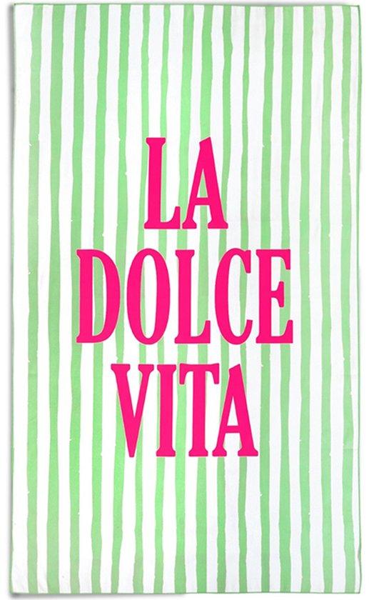Productafbeelding: Beach Club Strandlaken LA DOLCE VITA 100x180 cm - Microvezel Handdoek - Badlaken - Reishanddoek Sneldrogend