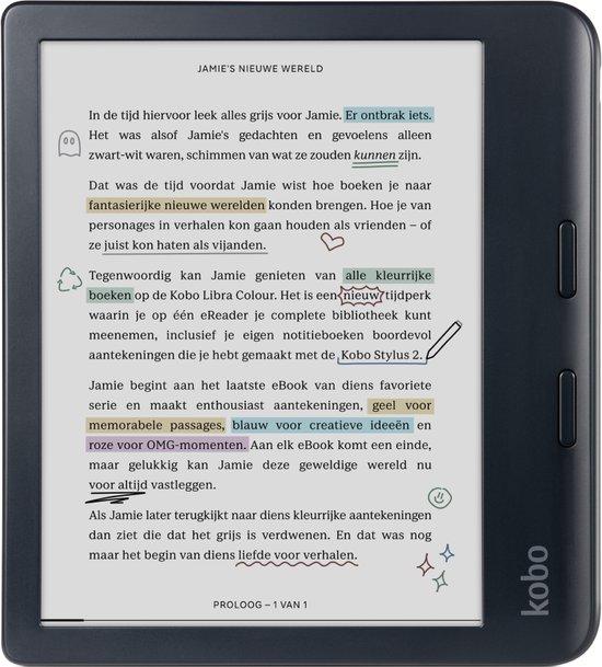 Productafbeelding: Kobo Libra Colour - E-reader - 7 inch kleurenscherm - 32GB - Luisterboeken - Zwart