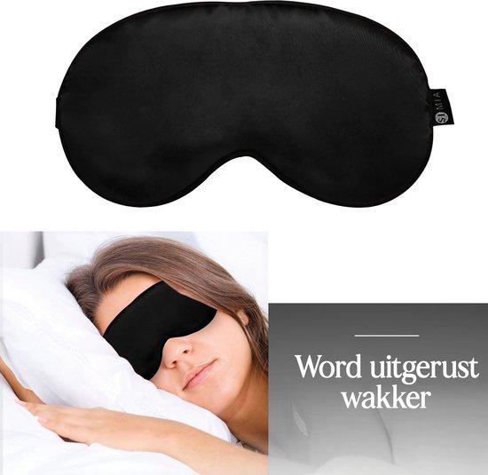 Productafbeelding: SIMIA™ Premium Zijden Slaapmasker - 100% Verduisterend Oogmasker - Zwart