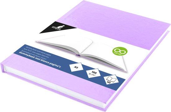 Productafbeelding: Kangaro dummyboek - A5 - pastel paars - 160 blanco pagina's - hard cover - schetsblok - K-5355