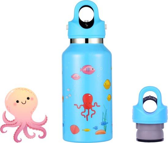 Productafbeelding: Revomax - Twist-Free drinkfles kinderen - 355 ml - Lekvrij - RVS - Thermosfles kind - Sea Life
