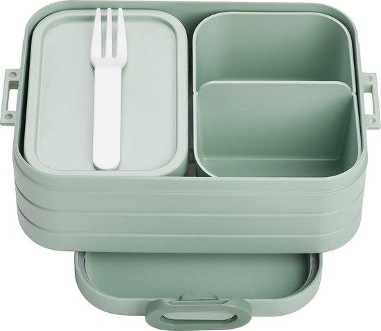 Productafbeelding: Mepal Bento Lunchbox midi – Broodtrommel - 4 boterhammen - Nordic sage