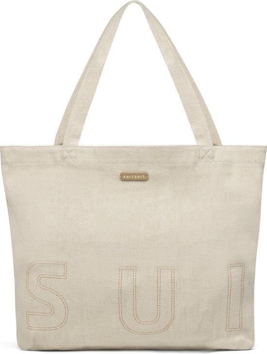 Productafbeelding: SUITSUIT Fusion - Schoudertas Dames - Tote Bag - Handtas- Shopper tas - 41 x 54 x 8 cm - Raw Cotton