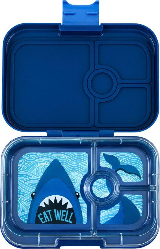 Productafbeelding: Yumbox Panino - lekvrije Bento box broodtrommel - 4 vakken - Monte Carlo Blue / Shark tray
