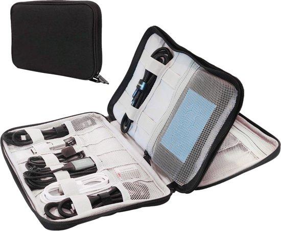 Productafbeelding: Universele Organizer Opbergtas - Kabel Organizer Tas - Reistas voor Kabels/Smartwatch Bandjes - Kabel Hoesje - Etui voor Oplaadkabels - Ideaal voor op vakantie en reizen - Cable Organizer Zwart