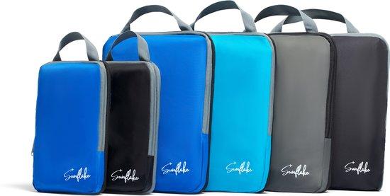 Productafbeelding: Compression Packing Cubes / Compressie Cubes – Set van 6 – Met Compressierits – Multi Color – Sunflake