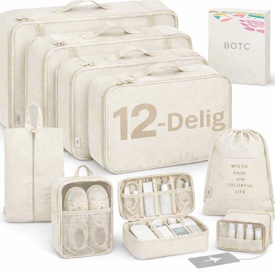 Productafbeelding: BOTC Packing Cubes Set 12-Delig - koffer organizer set - koffer organizer - Kleding organizer voor koffers, tassen en backpack - Room