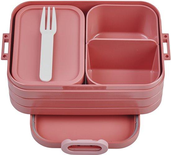 Productafbeelding: Mepal Bento Lunchbox midi – Broodtrommel - 4 boterhammen - Vivid mauve