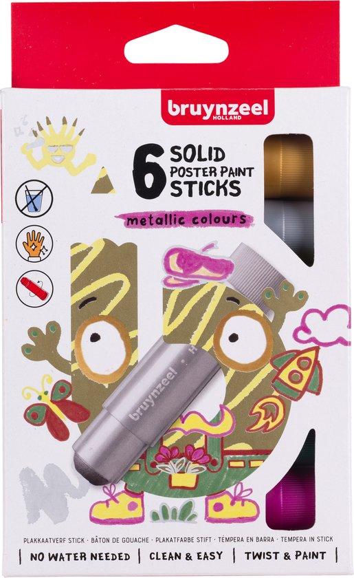 Productafbeelding: Bruynzeel Plakkaatverf sticks set Metallic | 6 kleuren