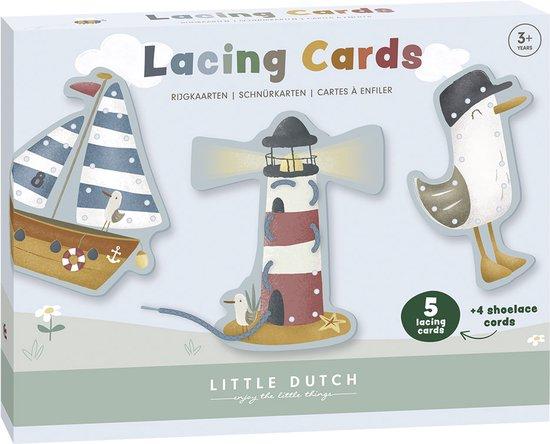 Productafbeelding: Little Dutch Rijgkaarten Sailors Bay - educatief speelgoed