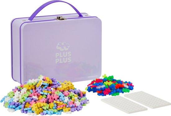 Productafbeelding: Plus-Plus Basic Reiskoffer pastel 600 delige bouwset Pastel Lila paars - 7003 - Bouwspeelgoed - Constructiespeelgoed - Set met bouwstenen - Vanaf 5 jaar
