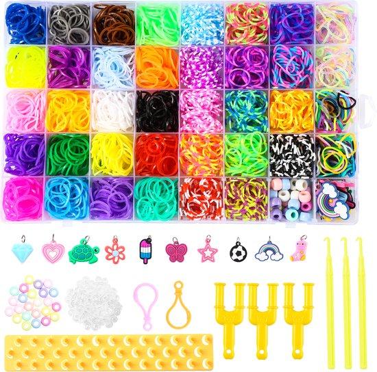 Productafbeelding: Behave Loombandjes Starterspakket - Loom - Loombox - Eco Friendly Latexvrije Loom Elastiekjes - 38 Kleuren - Veel accessoires
