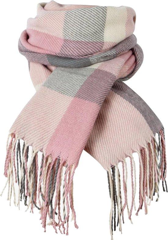 Productafbeelding: Miss Lulu Sjaal Dames - Omslagdoek Dames - 200x60cm - Roze