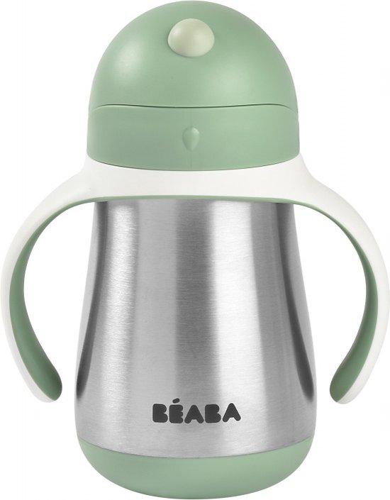 Productafbeelding: Béaba - Rietjesbeker - Drinkbeker - RVS - 250ml - Vanaf 8 Maanden - Groen