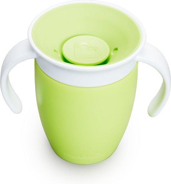 Productafbeelding: Munchkin Miracle Anti-Lek 360° Drinkbeker - Trainer Cup - Oefenbeker voor Baby en Kind - 207ml - Groen