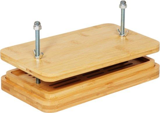 Productafbeelding: YUGN Tofu Pers - Bamboe - 22x11.5 CM - Tofu Press - eBook toegang - Cadeautip