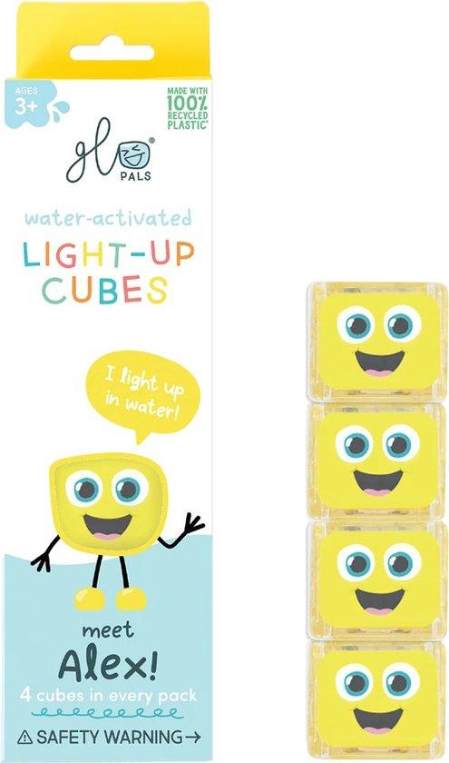 Productafbeelding: Glo Pals Alex, light up cubes, geel, kunststof, 4 stuks