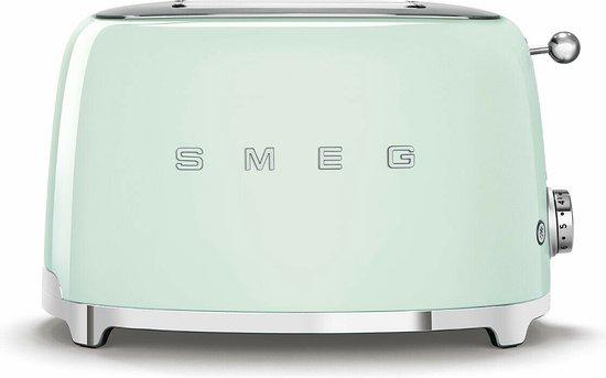 Productafbeelding: SMEG TSF01PGEU - Broodrooster - Watergroen - 2x2 - 950W - 6 niveaus