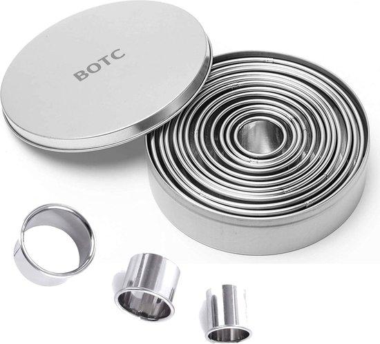 Productafbeelding: BOTC Uitsteekvorm - RVS Koekjes Uitstekers - 12-delige Koekvormen - Koekjes Bakken - Koek Vormen - Cookie Mold