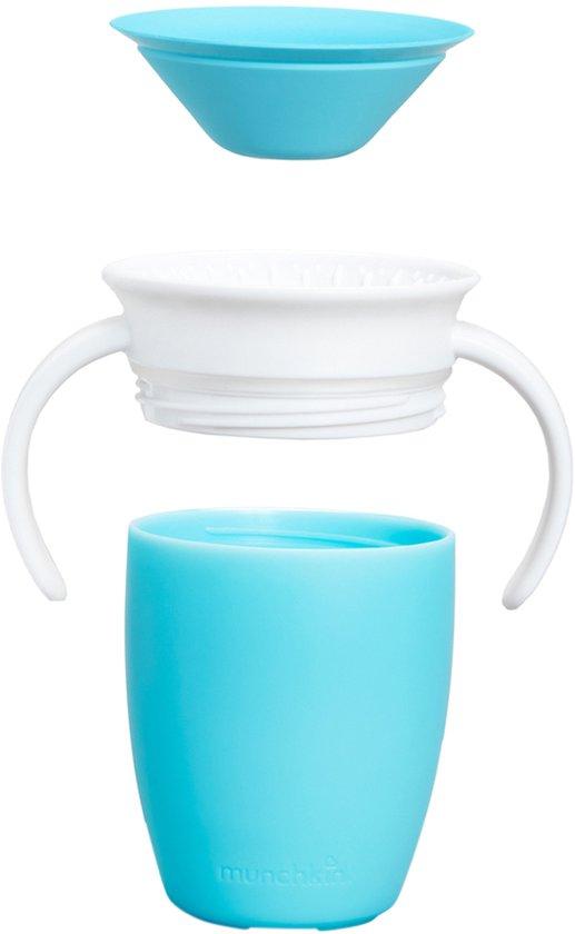 Productafbeelding: Munchkin Miracle Anti-Lek 360° Drinkbeker - Trainer Cup - Oefenbeker voor Baby en Kind - 207ml - Blauw