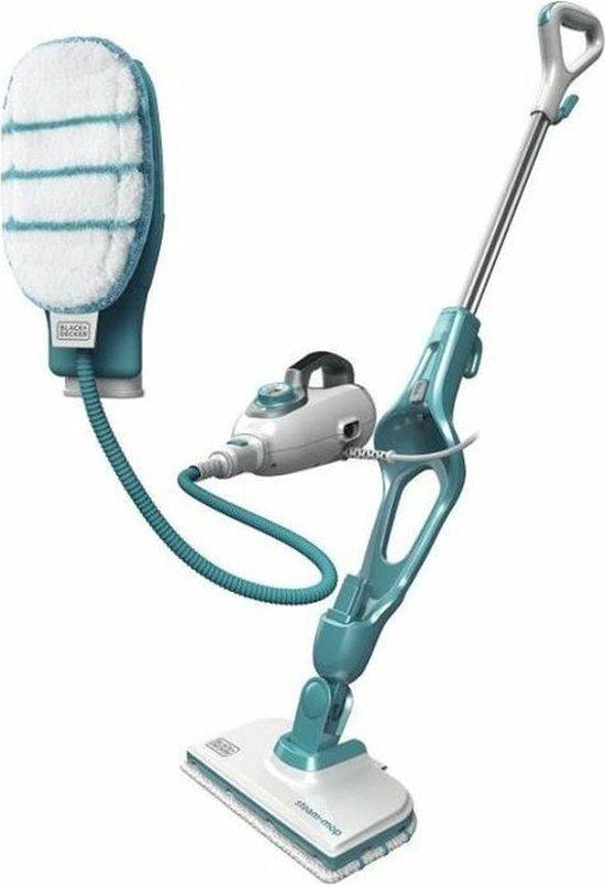 Productafbeelding: BLACK+DECKER 9IN1 Steam-mop Rechtopstaande stoomreiniger 0.5l 1300W Turkoois, Wit