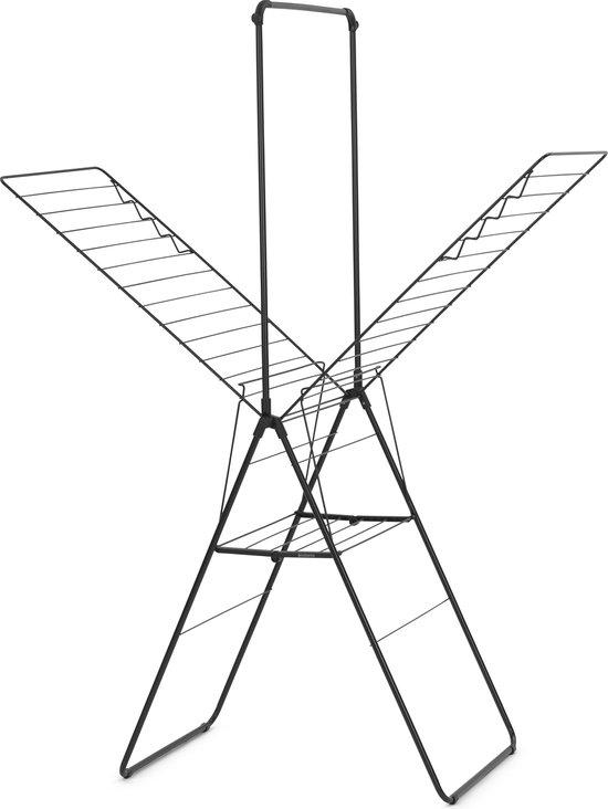 Productafbeelding: Brabantia HangOn Droogrek 25m - met Stang - Inklapbaar Wasrek - Matt Black