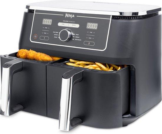 Productafbeelding: Ninja Foodi AF400EU Dubbele Airfryer XXL - Twee Kookvakken - 9.5 Liter - 2470 Watt - Dual Zone Technologie