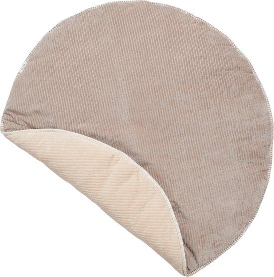 Productafbeelding: Koeka rond boxkleed Vik - corduroy - taupe/zand - 95cm