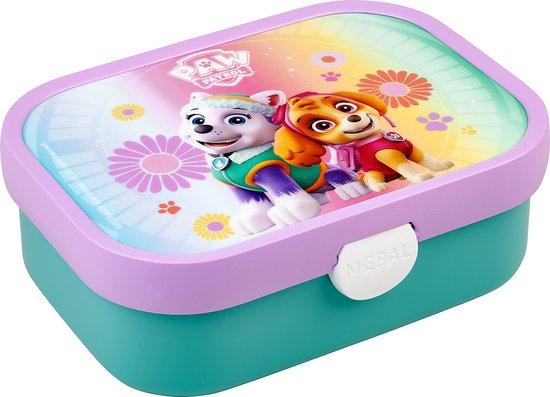 Productafbeelding: Mepal lunchbox Campus – Broodtrommel met vakjes voor kinderen – Geschikt voor 4 boterhammen – Paw Patrol Girls