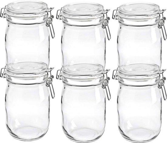 Productafbeelding: Weckpot - Voorraadpot - Transparant - 1 Liter - 6 stuks