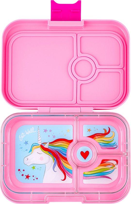 Productafbeelding: Yumbox Panino - lekvrije Bento box broodtrommel - 4 vakken - Power Pink / Unicorn tray