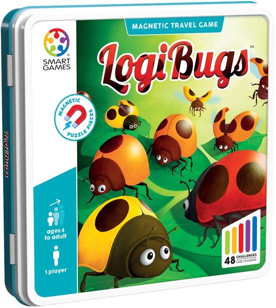 Productafbeelding: SmartGames - LogiBugs - NIEUW 2024! - 48 opdrachten - magnetisch denkspel - 12 lieveheersbeestjes - lente - reisspel