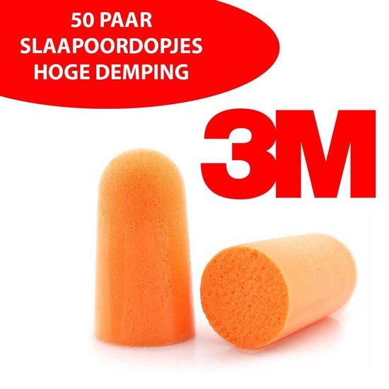 Productafbeelding: 50 PAAR - 3M Slaapoordoppen - Hoge demping - 3M 1100 - Oordopjes om comfortabel mee te slapen