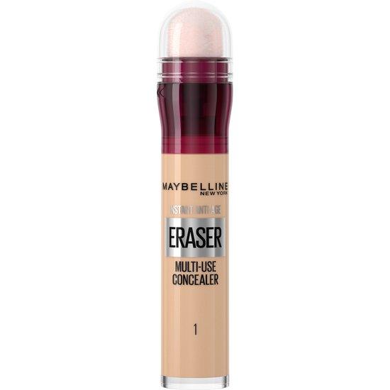 Productafbeelding: Maybelline New York - Instant Anti Age Eraser 01 Light - Verhult donkere Kringen in 1 swipe - Met Ingebouwde Applicatiespons - Beige - 6,8 ml