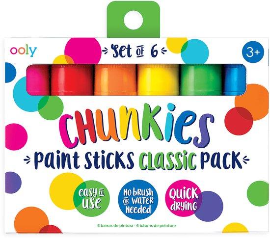 Productafbeelding: Ooly - Chunkies Verfstiften - Classic Set - Set van 6 Stuks - Geen Kwast Of Water Nodig - Sneldrogende Verf - Gemakkelijk Te Gebruiken - Geschikt Voor Kinderen Vanaf 3 Jaar