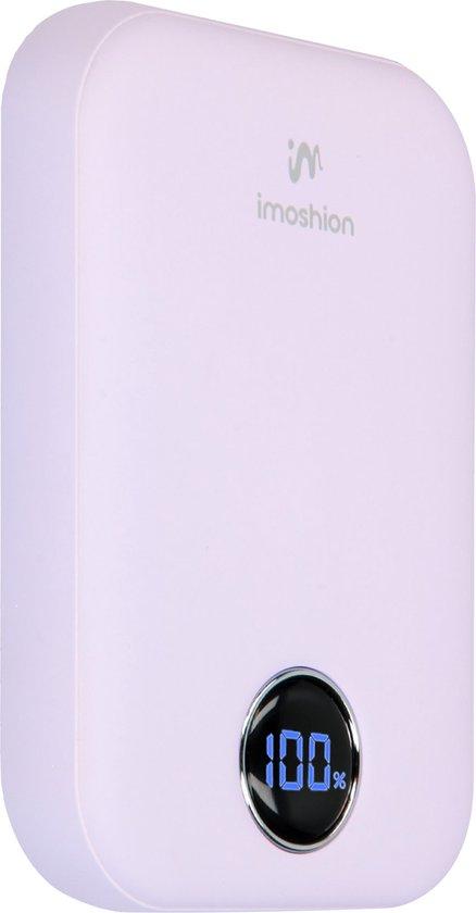 Productafbeelding: imoshion Powerbank 10000 mAh - Geschikt voor MagSafe - Snellader 22.5W - LED indicator - USB C & USB A - Draadloze Powerbank Geschikt voor iPhone 12/13/14/15/16 - Lila