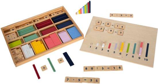 Productafbeelding: Small Foot - Houten Leerbox met Rekenstaven en Rekenblokjes Set