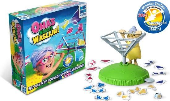 Productafbeelding: Megableu Oma's Woeste Waslijn - Grappig Actiespel voor Kinderen - Vanaf 4 Jaar - 2-4 Spelers - Kinderspel met Draaiende Waslijn
