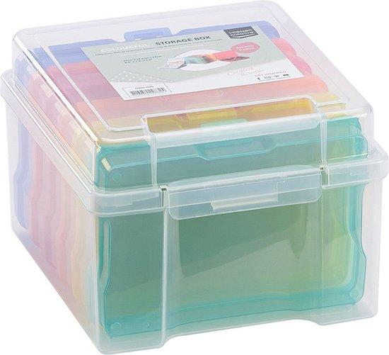 Productafbeelding: Vaessen Creative Opbergbox – 21 x 18,5 x 14 cm – Incl. 6 Cassettes