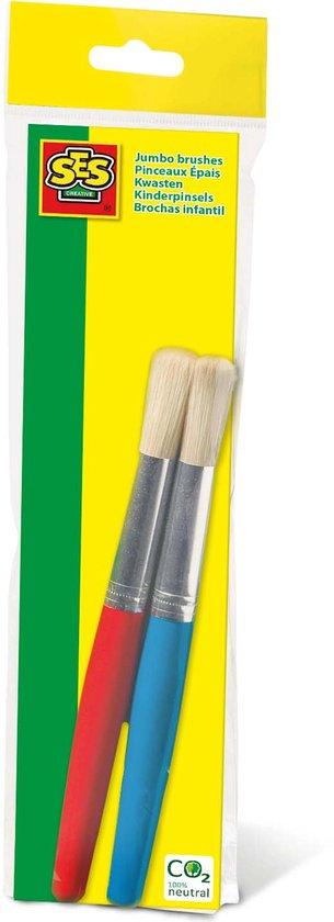 Productafbeelding: SES Creative - Grote Kwasten 2 stuks - Voor de jonge kunstenaar – Verven en schilderen