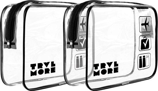 Productafbeelding: TRVLMORE Toilettas Transparant - Waterdicht - Dames - Heren - Mannen - Vrouwen - 2 Stuks