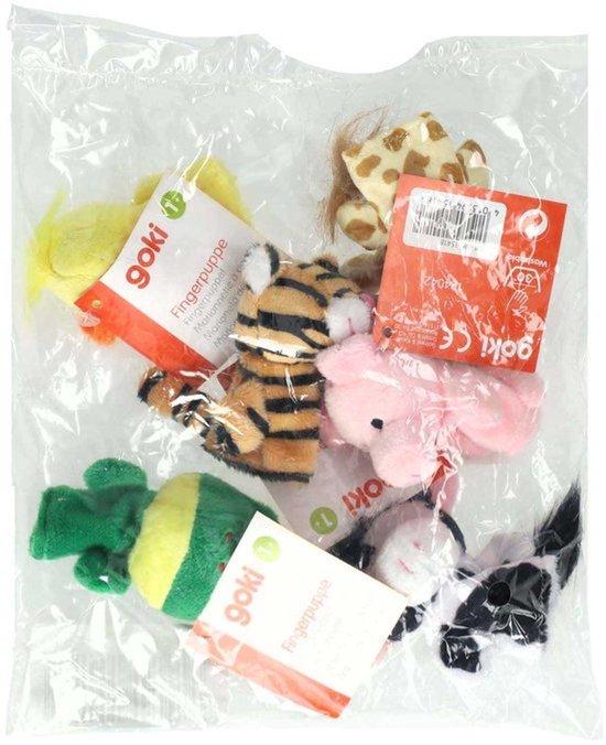 Productafbeelding: Goki Pluche Vingerpop Dier, 6st.