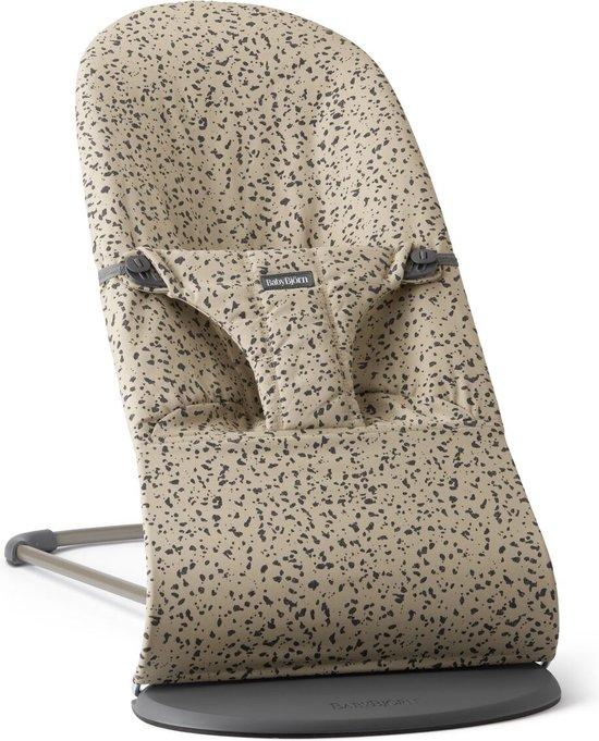 Productafbeelding: BabyBjörn Wipstoel Bliss - Geweven - Beige Donkergrijze Print - Ergonomisch - Verstelbaar - Inklapbaar