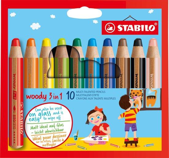 Productafbeelding: STABILO Woody 3 in 1 - Multi Talent Kleurpotlood - Etui Met 10 Kleuren