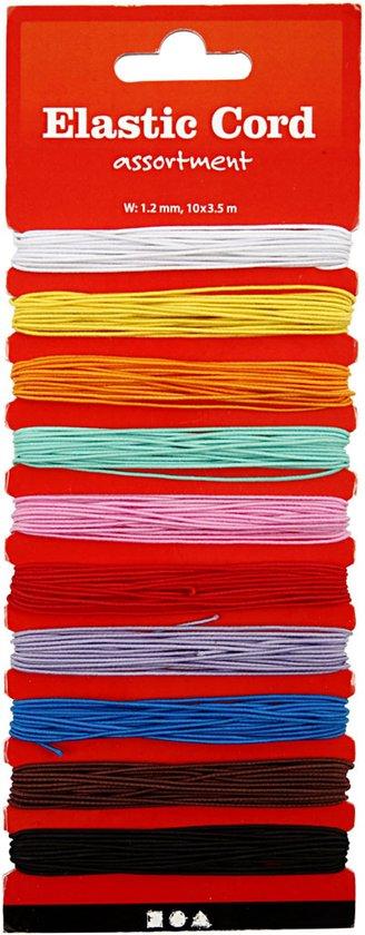 Productafbeelding: CC Elastisch Koord - 1 mm - 10x3,5 m - Multikleurig