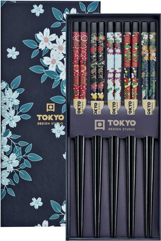 Productafbeelding: Tokyo Design Studio – Eetstokjes Giftbox – Cherry Blossom Blauw – 5 stuks