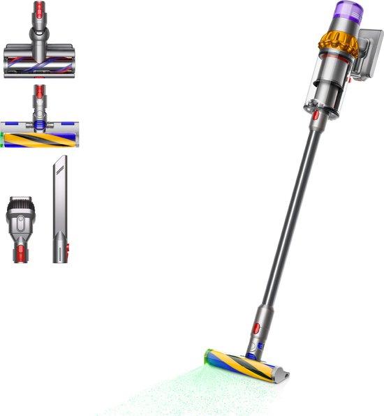 Productafbeelding: Dyson V15 Detect Absolute - Steelstofzuiger - Nikkel/Geel - 230 Air Watts - Hepa - Geavanceerde detectie