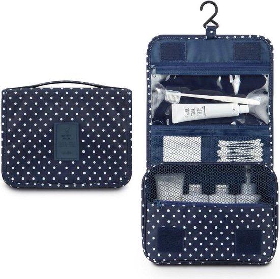 Productafbeelding: Ophangbare Toilettas met Haak - Reis Toilet Tas Bag en Travel Organizer voor Kamperen Vakantie & Reizen – Hangend