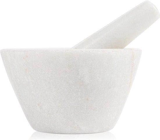 Productafbeelding: Boska Vijzel Spicy - voor Specerijen - Marmer - Wit - ⌀ 10 cm