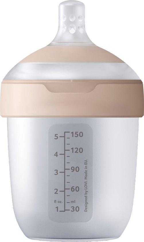 Productafbeelding: Difrax LOVI Mammafeel Fles 150 ml - 0+ Maanden, Anti-Colic, zorgt voor een gemakkelijke en veilige overgang van borst naar fles